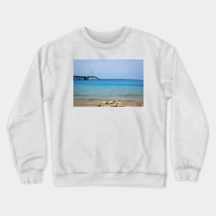 Mackinac Bridge, Mackinaw City, Michigan Crewneck Sweatshirt